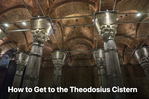 Interior of the Theodosius Cistern in Fatih, Istanbul